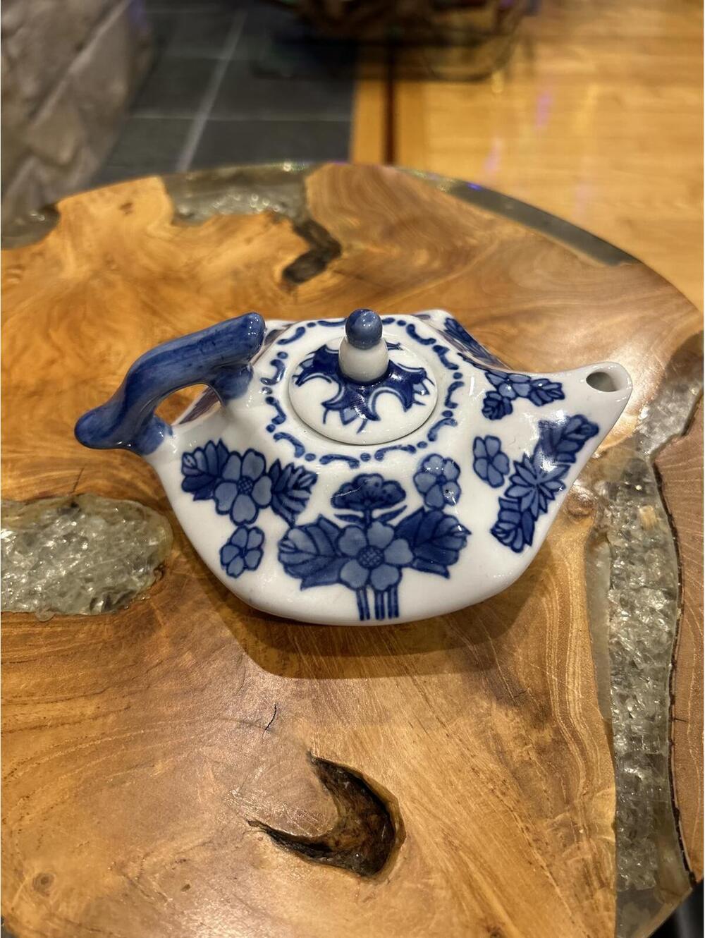 Nantucket Blue and White Porcelain Teapot